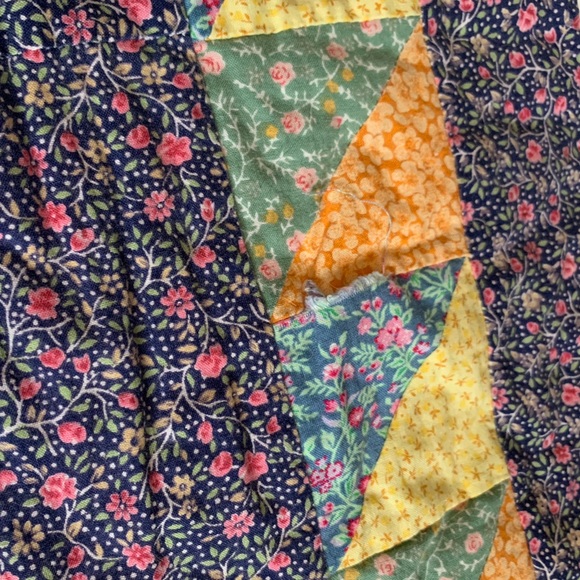 Handmade Vintage Cotton Quilt Broken Dishes Pattern Full/Queen 80X84 - Picture 4 of 14